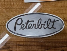 gray/chrome OEM replacement peterbilt decal emblem genuine oem size and fit