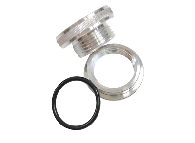 Fuel Cell Cap Aluminum Filler Neck Weld On Bung Screw Cap Small CNC Gas... Weld In Tank Flange - Foto 8