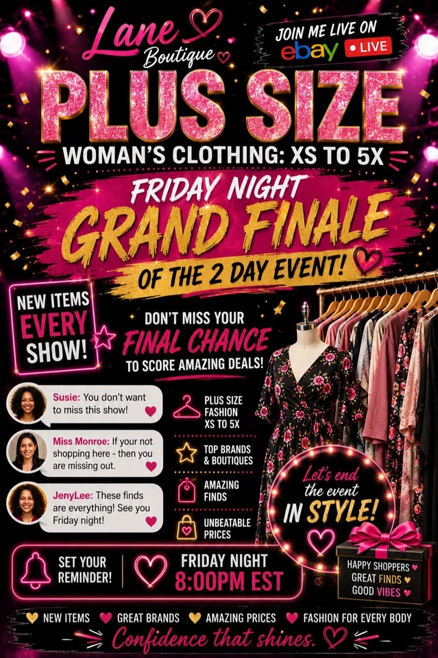 Plus Size/Woman XS - 5X 🎉 Grand Finale of Our 2-Day Event