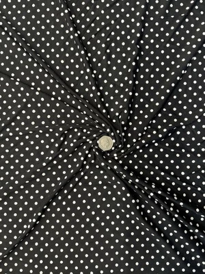 SUNDUS Black & White Small Polka Dot Stretch Jersey Viscose Fabric UK 147cm