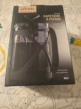 French Coffee Press Primula Tempo Glass Black 6 Cup NEW