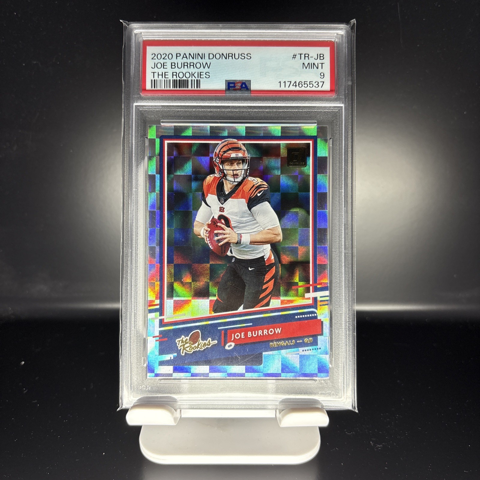 2020 Donruss Joe Burrow The Rookies Rookie RC #TR-JB Bengals PSA 9