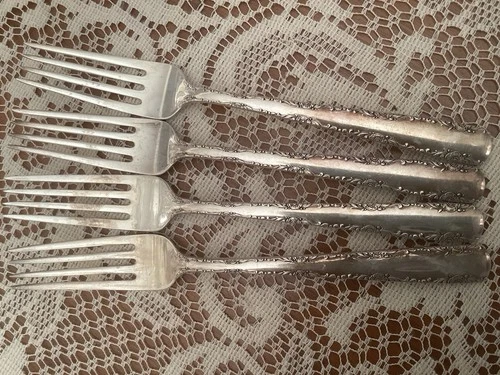 4 Gorham Camellia Sterling Silver Dinner Forks Scrap Or Not 182.5g