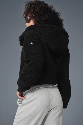 New Alo Yoga Foxy Sherpa Jacket Black Color Womens Size XS MSRP