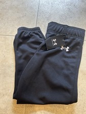 Under Armour Tball Pants Belt Loops Black NWT Youth Medium Loose Fit