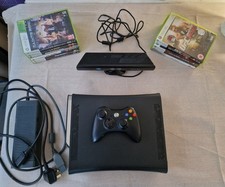 Xbox 360 Elite Matte Black Console + 11 Games And Kinect Sensor.