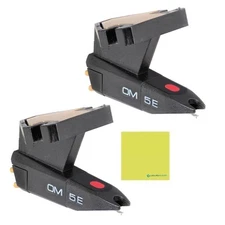 Ortofon OM5E Moving Magnet MM Cartridge and Stylus 2-Pack Bundle w/Liquid Aud...