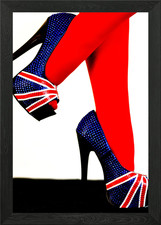 union jack shoes Framed Wall Art Poster Canvas Print Picture