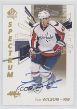 2016-17 SP Authentic Spectrum Auto Tom Wilson #65 Auto