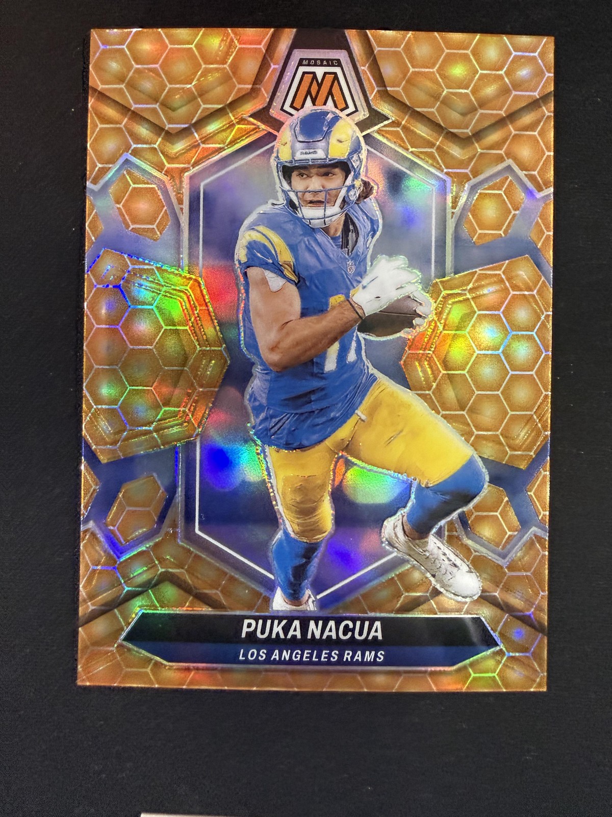 #130 Puka Nacua 2024 Panini Mosaic Los Angeles Rams sports Honeycomb