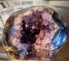 Natural Amethyst Druze Geode Quartz Crystal Cluster Reiki 345g NM111