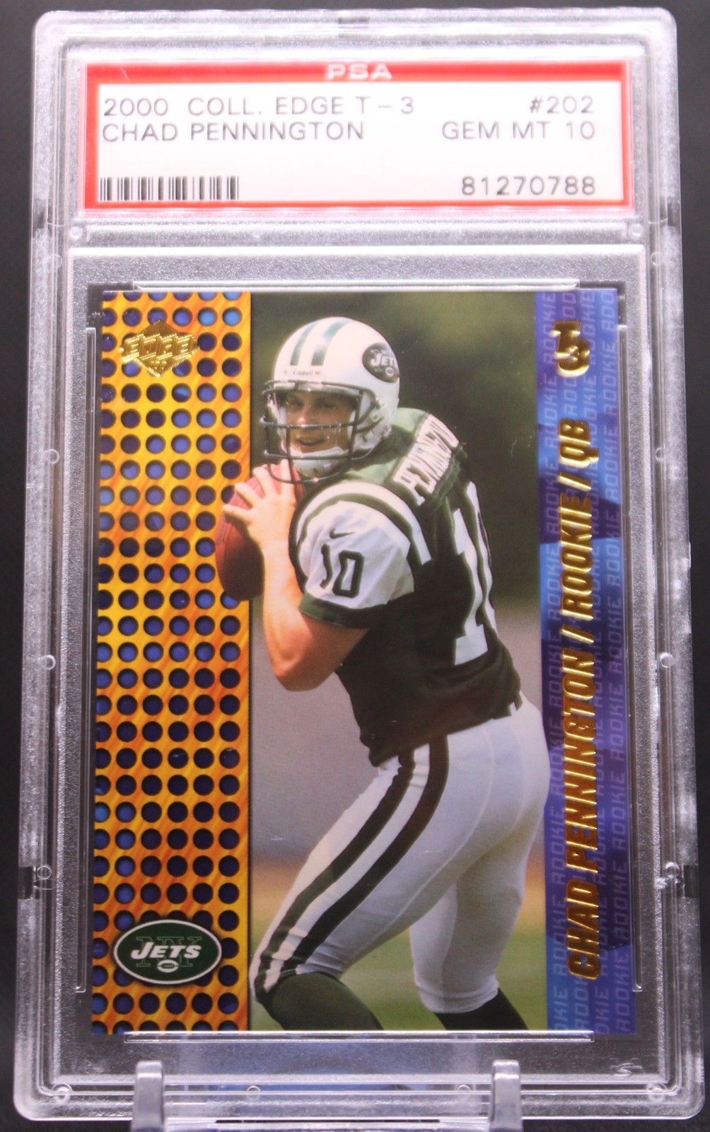 Chad Pennington #202 2000 Collector's Edge T3 Retail RC PSA 10 GEM MINT