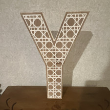 Ashland Decorative Wooden Wall Letter Y Beige White Nursery D cor