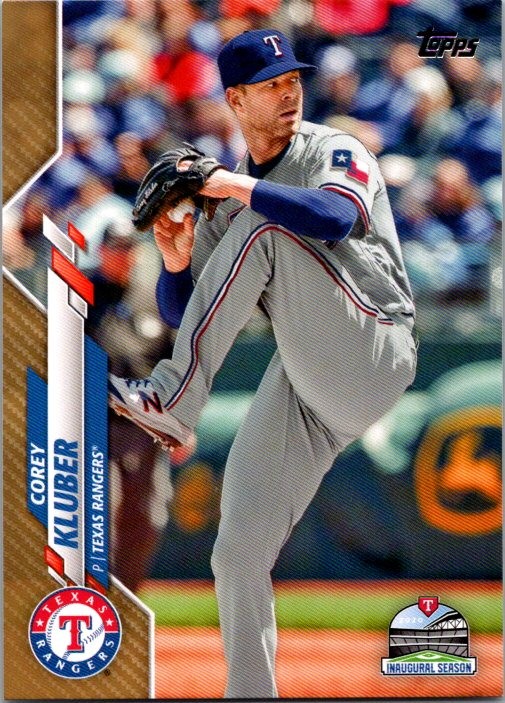 2020 Topps #523 Corey Kluber Gold #/2020