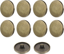 10 St&uuml;ck Kn&ouml;pfe 20mm Metall Flache Buttons zum Ann&auml;hen Runde Bastelkn&ouml;pfe f&uuml;r Be