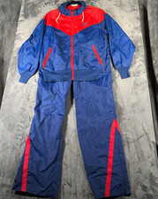 Vintage Nike Tracksuit Men s Medium Blue Red Windbreaker Set USA 70s 80s