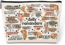 Daily Reminders Makeup Bag Positive Affirmations Self Love Gifts Inspirationa...