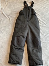 SWISS TECH Youth Black Waterproof Insulated Bib Snow Ski Pants Size M 8 