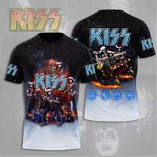 Rare Kissmas Band Christmas 3D T-shirt Giftf family PH126