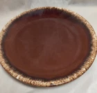 Hull Brown Drip Glaze Dinner Plate 10.5” Made in USA Oven Proof Vintage