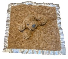 Cloud Island Puppy Dog Lovey Security Blanket Satin Baby Toy Plush Swirls Fuzzy