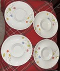 4 NEW Saucer Plate Just Flowers Mikasa A4182 Orange Flowers Japan Bone China — photo 1