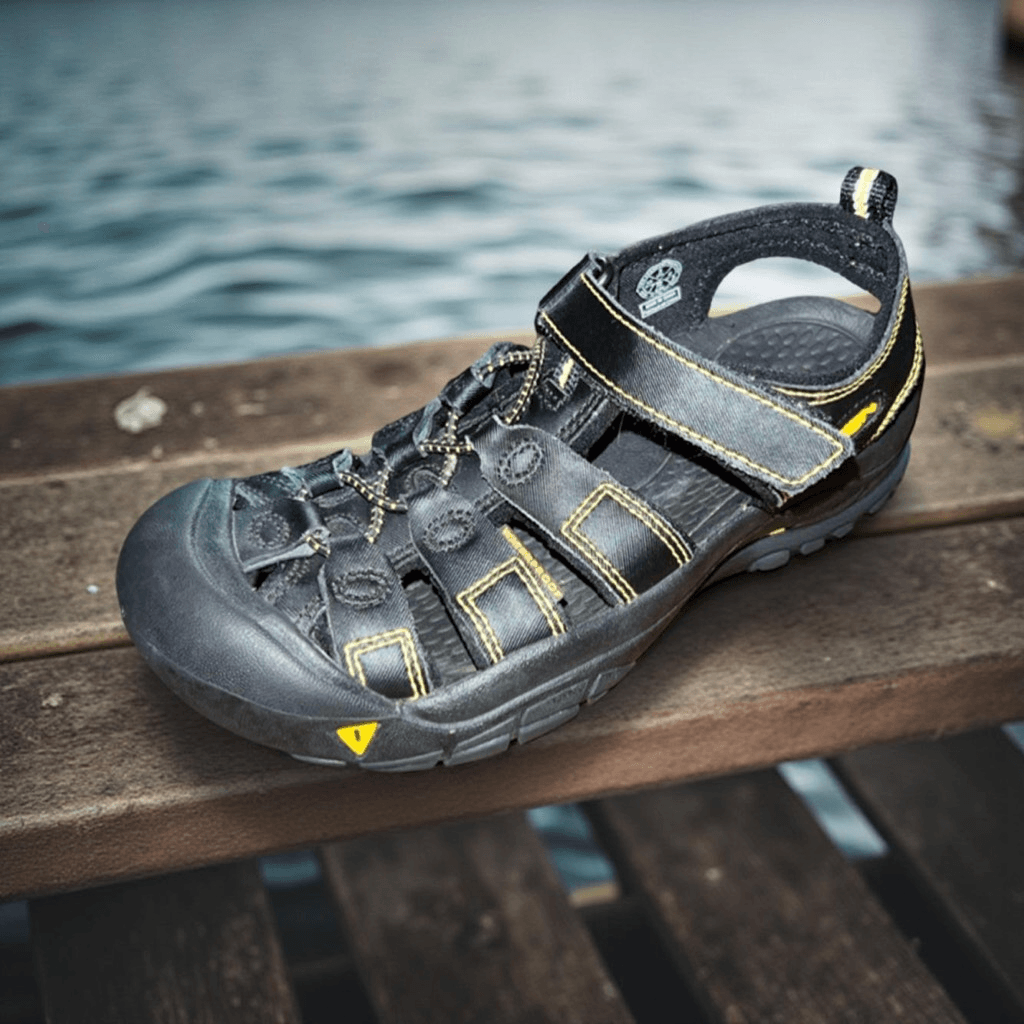 Sandalo Big Kids Keen Newport H2 nero giallo taglia 3