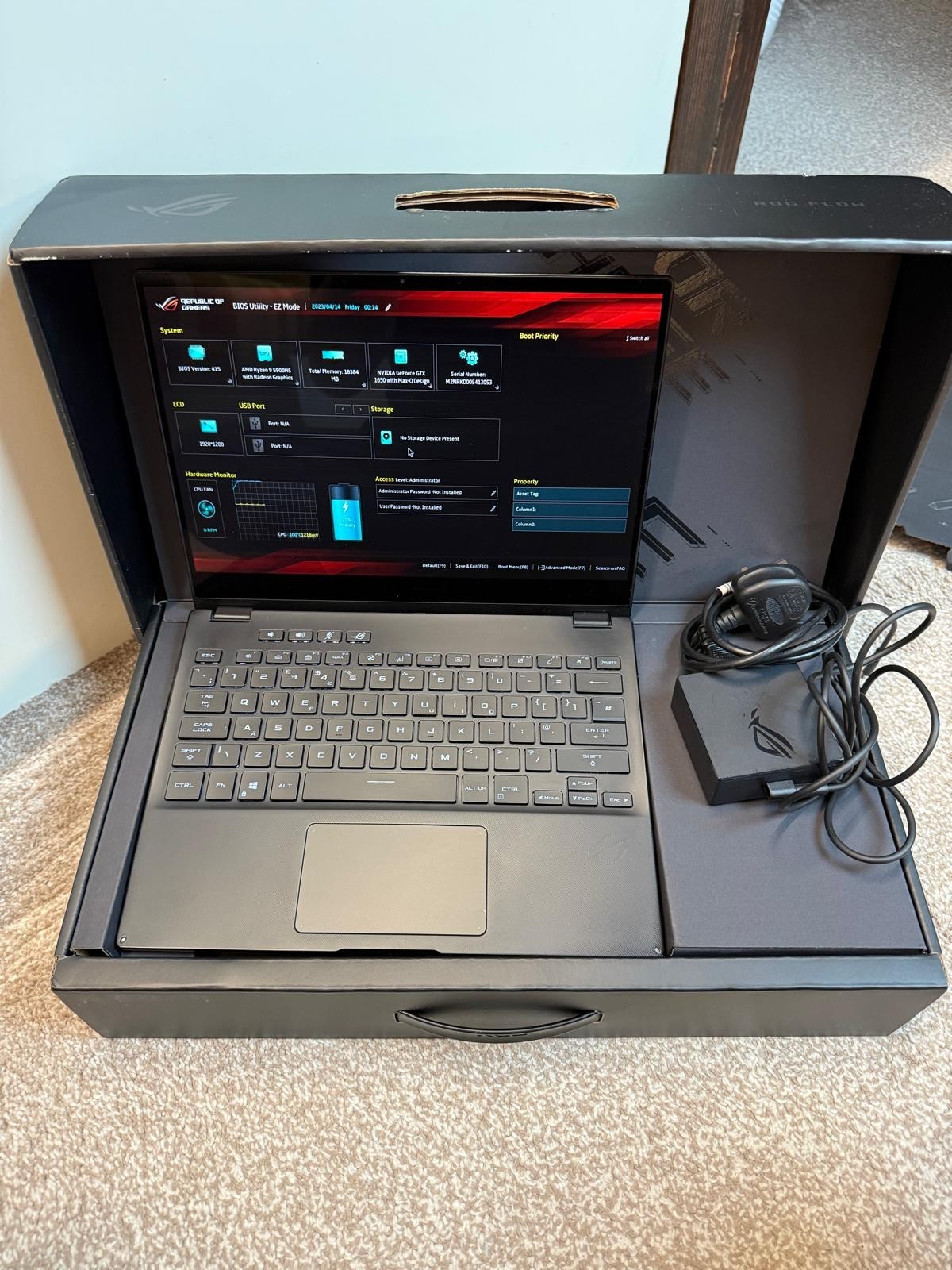 ASUS ROG Flow X13 GV301QH Gaming Laptop, Ryzen R9-5900H, GTX 1650, 16GB RAM