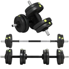 2-in-1 Hantel Set, 15 kg verstellbar Dumbbell Set mit 8 Hantelscheiben Schwarz