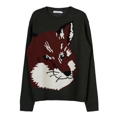 Maison Kitsune Herren Big Fox Head Wolle Strick 73539076 [U]