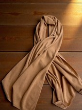 NORDSTROM 100 Cashmere Oversized Scarf Shawl Wrap Camel-Brown 80"x25"