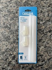 New CamelBak Bottle Bite Valves And Straws Clear 2 Valves 2 Straws Eddy Groove