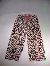 Old Navy White Brown Pink Pajamas Sleepwear Bottom Pants Girls Size S Small