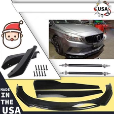 For Mercedes Benz A Front Bumper Lip Splitter Spoiler Body Kit Side Skirt
