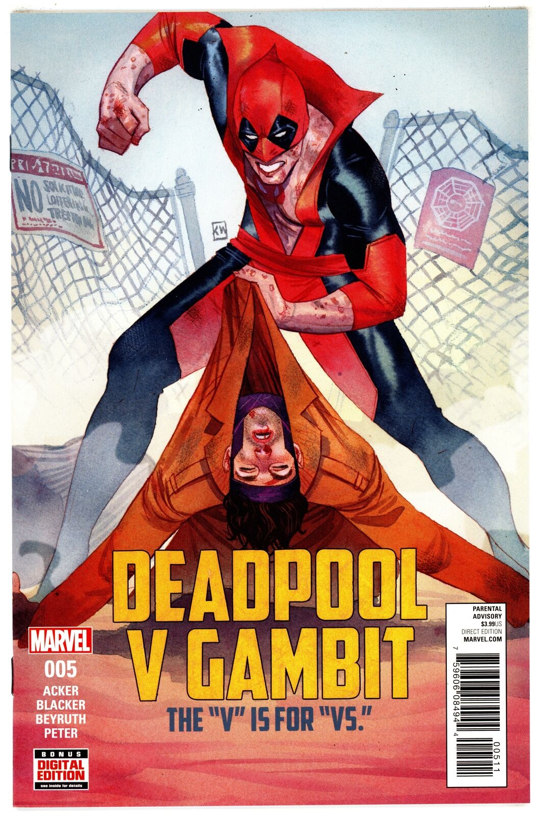 Deadpool v Gambit (2016) #5 NM 9.4 Kevin Wada Variant Cover