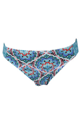 Go By Gossip Tel Black Printed Side-Tab Bikini Bottom S