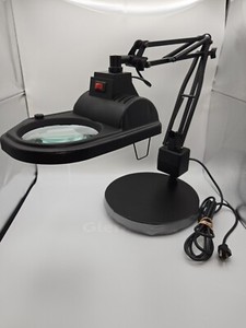 Electrix 7428-D Magnifying Desk Lamp,Diopter Lens,Halogen Light,100 W,120 V,VGC!