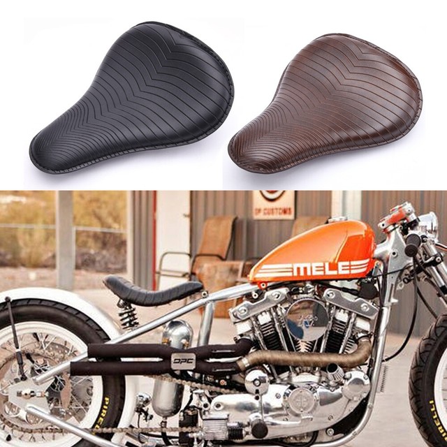 Black Motorcycle Spring Solo Seat For Harley Davidson Heritage Springer