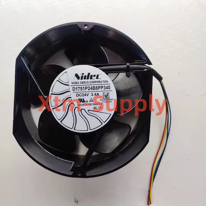 1pc new NIDEC D1751P24B8PP340 24V 3.4A ABB880/580 Inverter Cooling Fan 4-wire