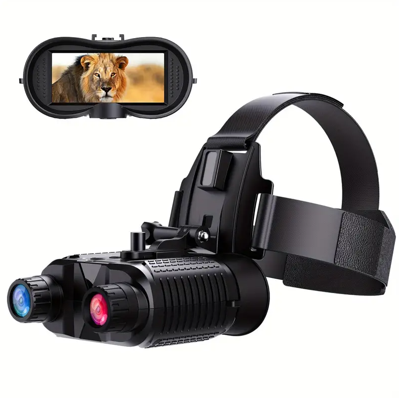 8X Zoom Night Vision Binoculars for Hunting Infrared Digital Head Mount Goggles