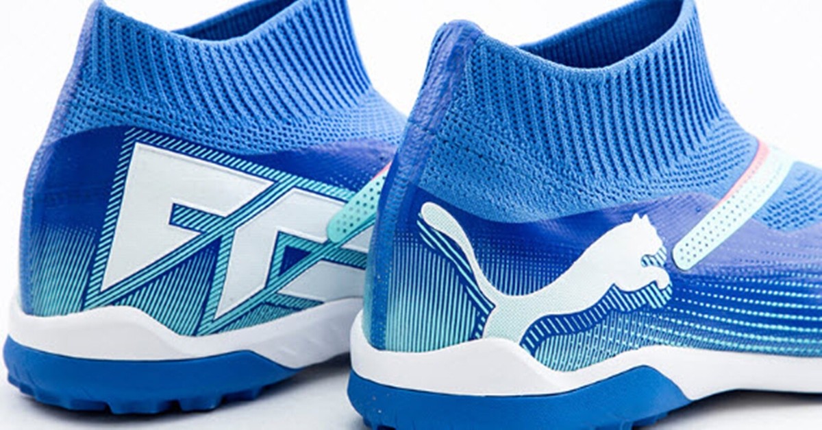 PUMA Men Future 7 Match+ LL TT Cleats Soccer Blue Futsal Shoes