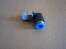 FESTO PNEUMATIC L ANGLE ELBOW 8MM HOSE FITTING 13.02MM THREAD (LOT OF 8 PIECES)