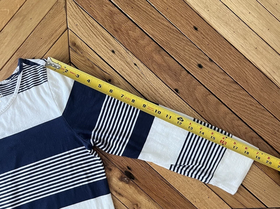 Vestido Lilly Pulitzer Mediano Azul Marino Marlowe Pima Algodón Náutico Rayas Pullover Foto 4 de 4