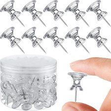 60 Pieces Giant Push Pins Big Thumb Tacks Large 2.5 x 1.5 centimeters, Clear