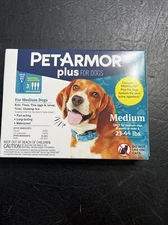PETARMOR Plus for Dogs 23-44lbs. 3 Applications FREE SHIPPING!!!