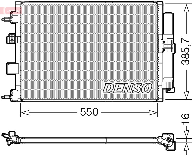 DENSO DCN10046 Condenser, air conditioning for FORD