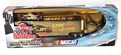 Racing Champions 1:64 NASCAR Jeff Burton #99Exide Transporter/Stock Car Set