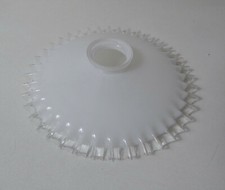 ancienne lampe suspension verre opaline lustre abat-jour blanc vintage