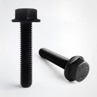 M8 (8mm) BLACK A2 STAINLESS STEEL HEX HEAD FLANGE SCREWS BOLTS