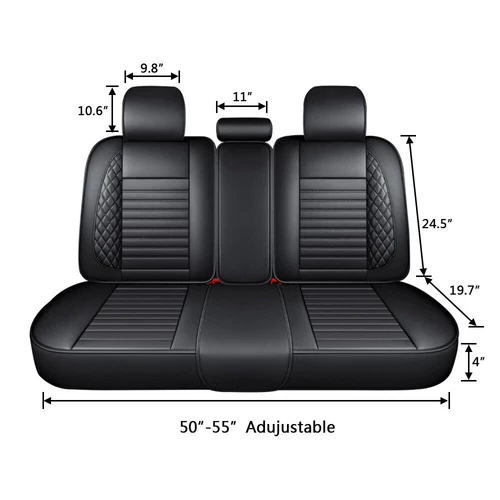 For Chevrolet Car Seat Covers Luxury PU Leather 5-Seats Set Cushion Universal - Foto 17 di 26